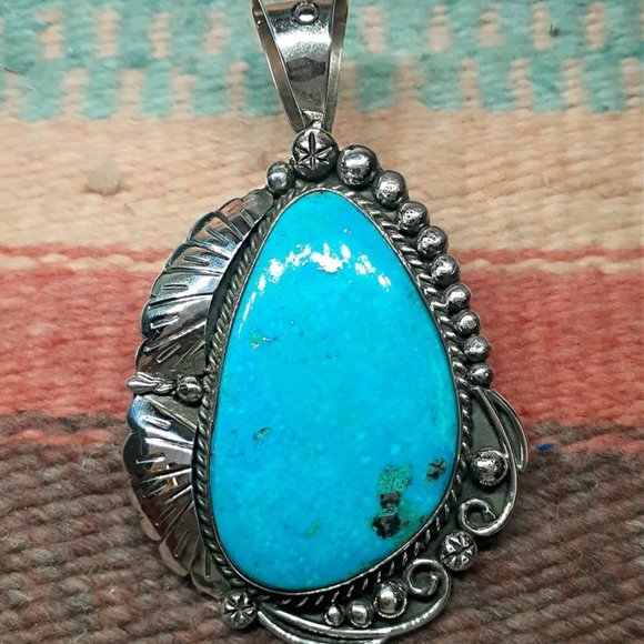 Sleeping Beauty Turquoise Pendant #3453 - Picture 2 of 2